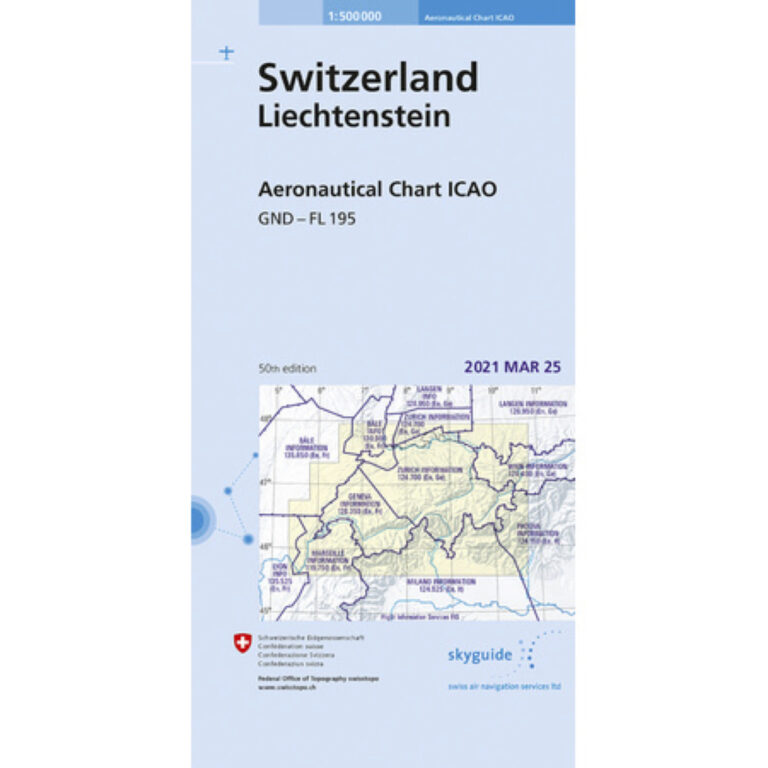 ICAO Karte Schweiz 2024 Online Shop Der Flugschule Grenchen